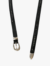 Our Legacy - 2 cm Bullet Chain Belt in Black Leather