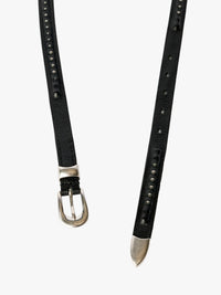 Our Legacy - 2 cm Bullet Chain Belt in Black Leather