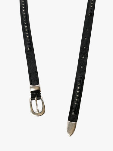 Our Legacy - 2 cm Bullet Chain Belt in Black Leather