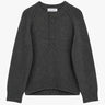 Our Legacy - Shore Henley in Charcoal Dry Merino Wool