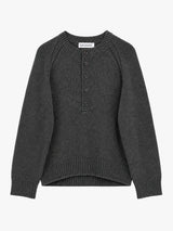 Our Legacy - Shore Henley in Charcoal Dry Merino Wool