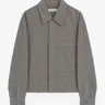 Our Legacy - Sift Zip Shirt in Warm Gravel Warmth Viscose