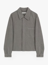 Our Legacy - Sift Zip Shirt in Warm Gravel Warmth Viscose