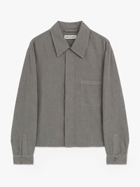 Our Legacy - Sift Zip Shirt in Warm Gravel Warmth Viscose