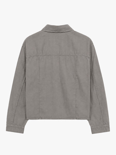 Our Legacy - Sift Zip Shirt in Warm Gravel Warmth Viscose