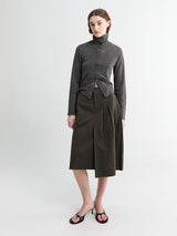 Our Legacy - Origami Skirt in Antique Mudd Coated Sateen