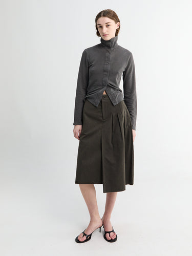 Our Legacy - Origami Skirt in Antique Mudd Coated Sateen
