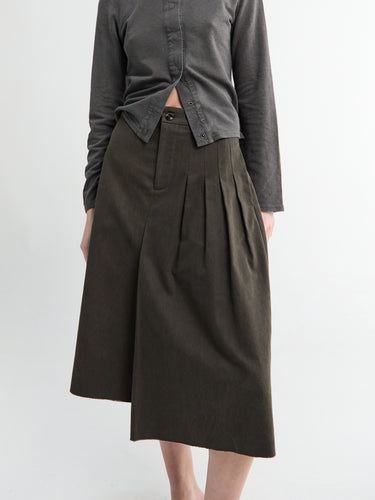 Our Legacy - Origami Skirt in Antique Mudd Coated Sateen