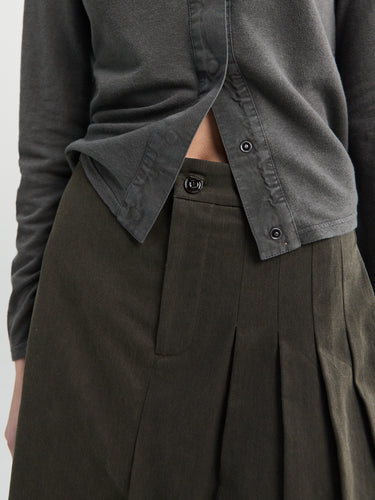 Our Legacy - Origami Skirt in Antique Mudd Coated Sateen