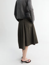 Our Legacy - Origami Skirt in Antique Mudd Coated Sateen