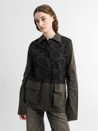 Our Legacy - Split Jacket in Antique Mudd Coated Sateen