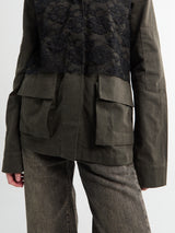 Our Legacy - Split Jacket in Antique Mudd Coated Sateen