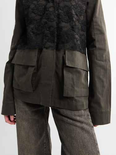 Our Legacy - Split Jacket in Antique Mudd Coated Sateen