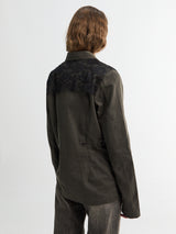 Our Legacy - Split Jacket in Antique Mudd Coated Sateen