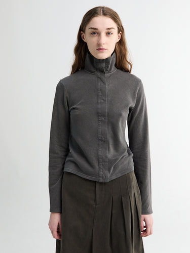 Our Legacy - Tornado Cardigan in Washed Black Rogue Loopback