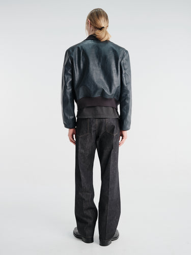 Our Legacy - Mini Bomber in Station Blue Pliable Bovine