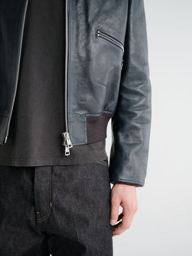 Our Legacy - Mini Bomber in Station Blue Pliable Bovine