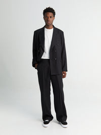 Our Legacy - Borrowed Chino in Black Panama Wool