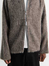 Our Legacy - Full Zip Hood in Mole Grey Hairy Wool