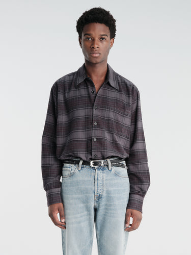 Our Legacy - Above Shirt in Faded Nocturne Check Flannel