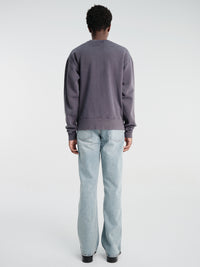 Our Legacy - Rift Zip Sweatshirt in Relic Plum Star Fleece
