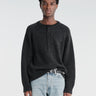 Our Legacy - Shore Henley in Charcoal Dry Merino Wool