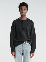 Our Legacy - Shore Henley in Charcoal Dry Merino Wool