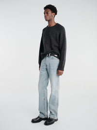 Our Legacy - Shore Henley in Charcoal Dry Merino Wool