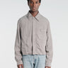 Our Legacy - Sift Zip Shirt in Warm Gravel Warmth Viscose