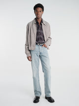 Our Legacy - Sift Zip Shirt in Warm Gravel Warmth Viscose