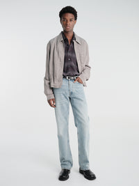 Our Legacy - Sift Zip Shirt in Warm Gravel Warmth Viscose