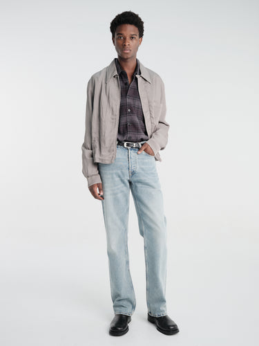 Our Legacy - Sift Zip Shirt in Warm Gravel Warmth Viscose