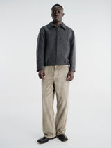 Dunst - Unisex Collared Wool Blouson in Charcoal Grey