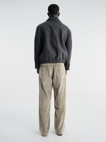 Dunst - Unisex Collared Wool Blouson in Charcoal Grey