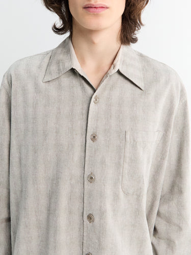 Our Legacy - Above Shirt in Sage Trail Check Dryline Weave