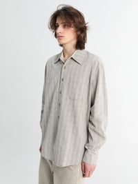 Our Legacy - Above Shirt in Sage Trail Check Dryline Weave