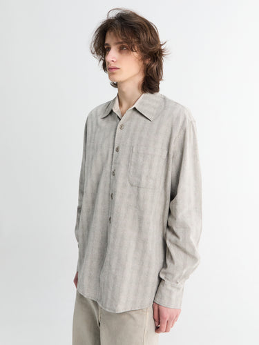 Our Legacy - Above Shirt in Sage Trail Check Dryline Weave