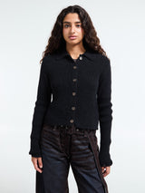 Our Legacy - Mazzy Polo in Black Fuzzy Alpaca