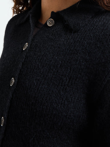 Our Legacy - Mazzy Polo in Black Fuzzy Alpaca