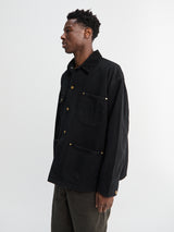 orSlow - Relax Fit Oxford Coverall Shirt in Black