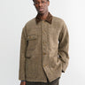 orSlow - Harris Tweed Coverall Shirt in Khaki