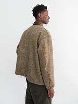 orSlow - Harris Tweed Coverall Shirt in Khaki