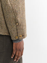 orSlow - Harris Tweed Coverall Shirt in Khaki