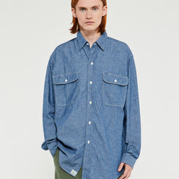 orSlow - Chambray Work Shirt in Chambray