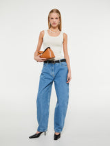 Oscalito - Wool and Silk Tank Top in Ivory