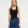 Oscalito - Wool and Silk Tank Top in Black