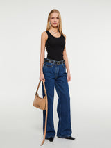 Oscalito - Wool and Silk Tank Top in Black