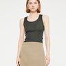 Oscalito - Wool and Silk Tank Top in Bosco