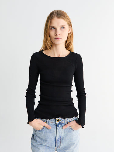 Longsleeved Operatino Top in Black