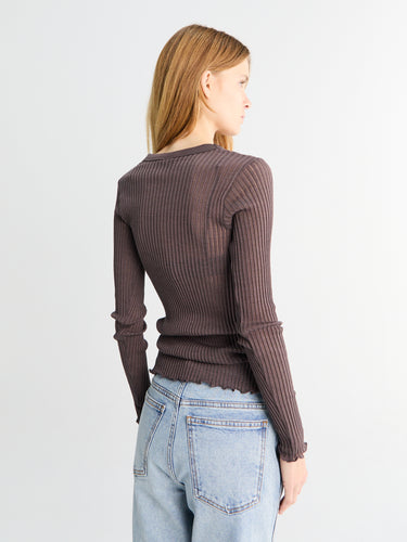 Longsleeved Operatino Top in Taupe